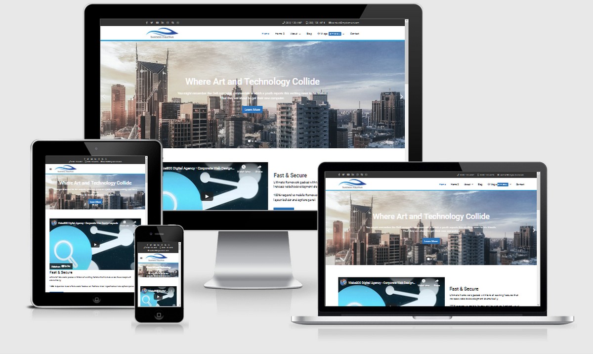 Free web design for companies in Mauritius